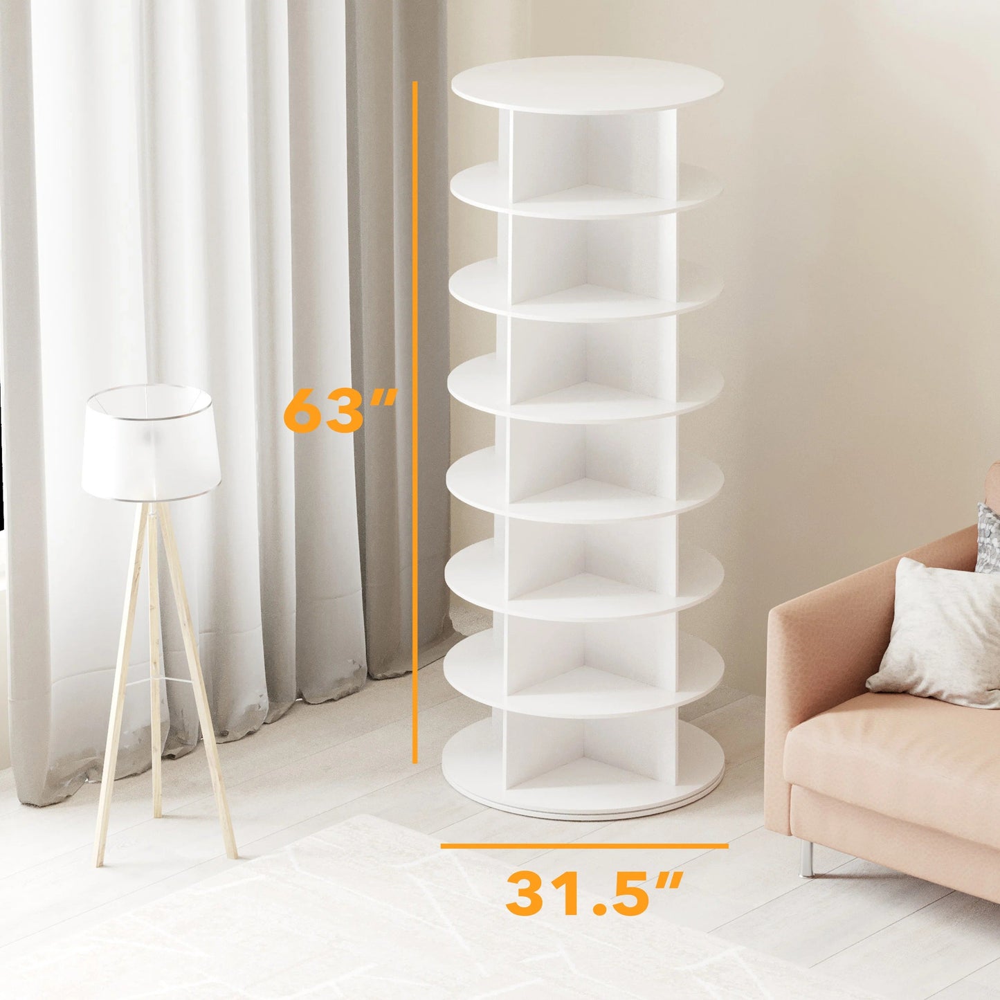 360° Spinning Vertical Shoe & Handbag Organizer