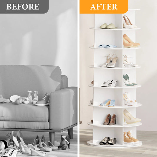360° Spinning Vertical Shoe & Handbag Organizer