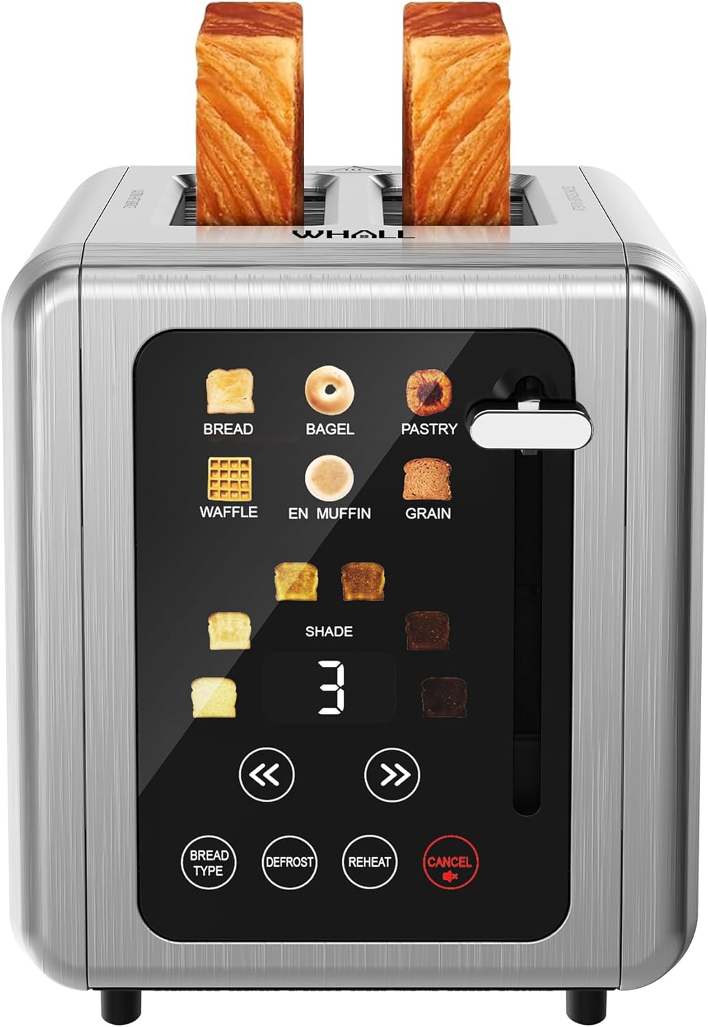 Stainless Steel Touch Screen Digital Timer Toaster