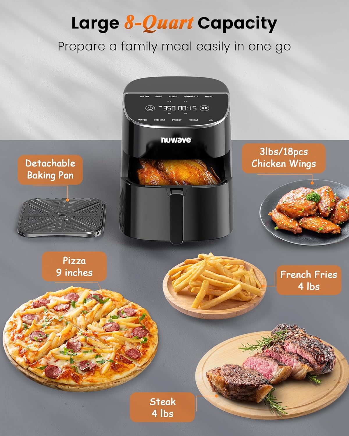 Nuwave Brio Plus Air Fryer 8 Qt